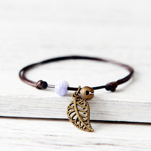 Leaf-Charm Bracelet - Boho Bug