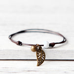Leaf-Charm Bracelet - Boho Bug