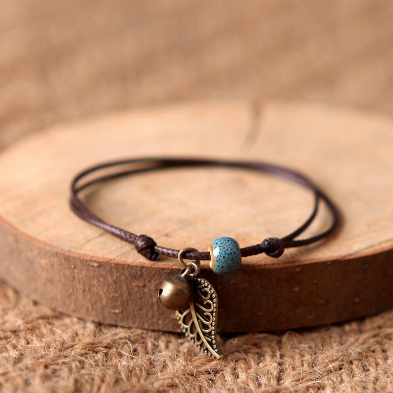 Leaf-Charm Bracelet - Boho Bug