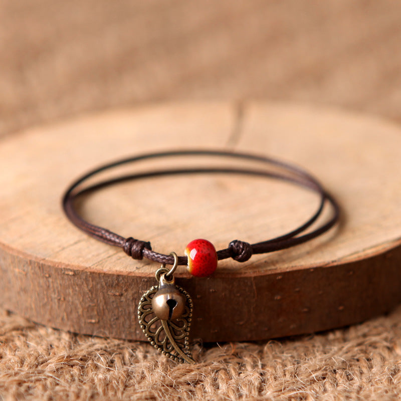Leaf-Charm Bracelet - Boho Bug