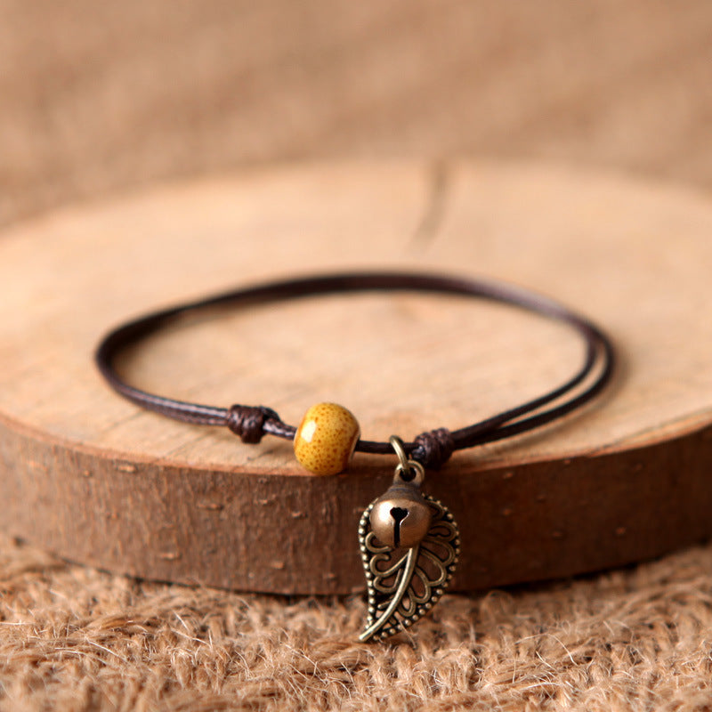 Leaf-Charm Bracelet - Boho Bug