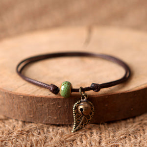 Leaf-Charm Bracelet - Boho Bug