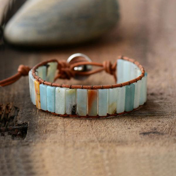 Natural Amazonite Bracelet - Boho Bug